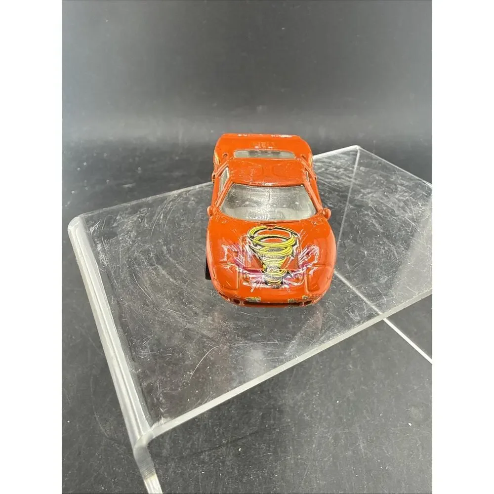 Hot Wheels Ford GT-40 Kids 1:64 Orange Twister Tornado Graphics 1999 - Loose -